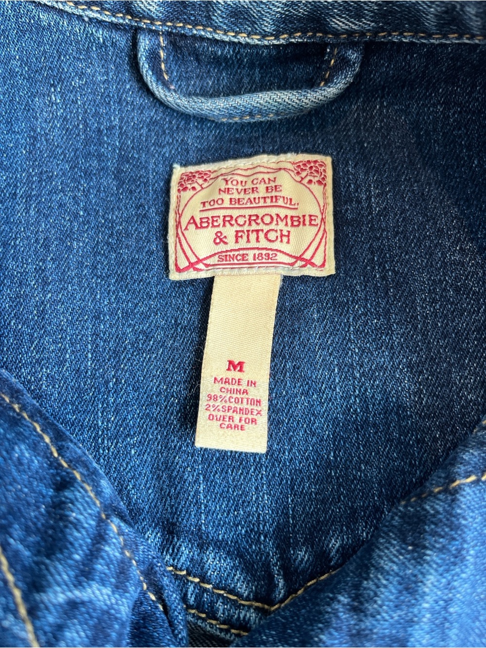 Y2K Abercrombie Classic Denim Trucker Jacket Size M - Picture 5 of 9